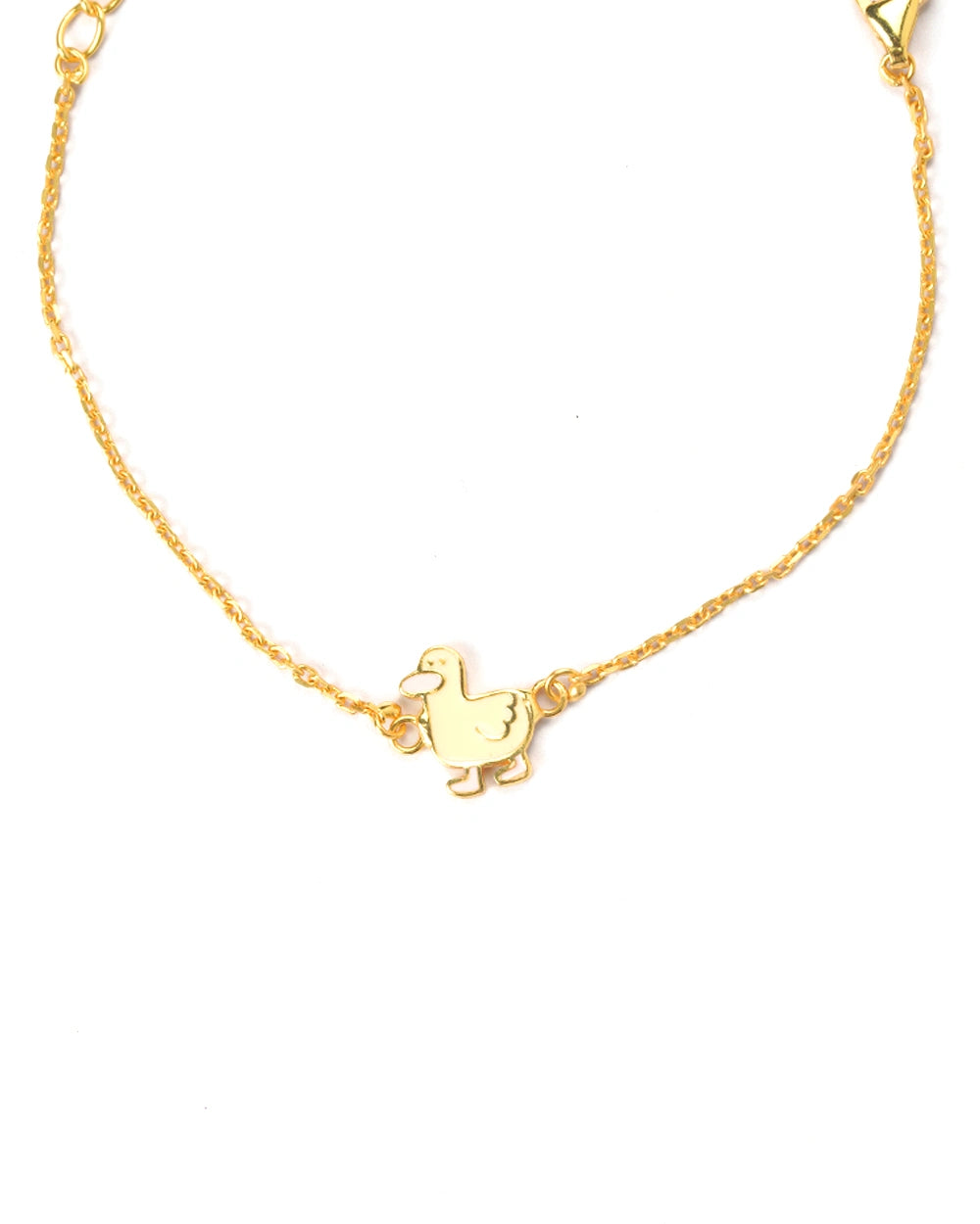 Golden Duck Charm Bracelet