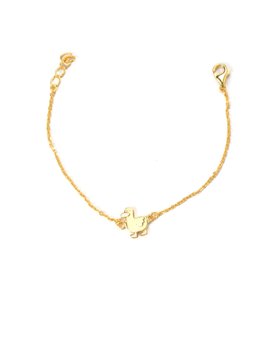 Golden Duck Charm Bracelet