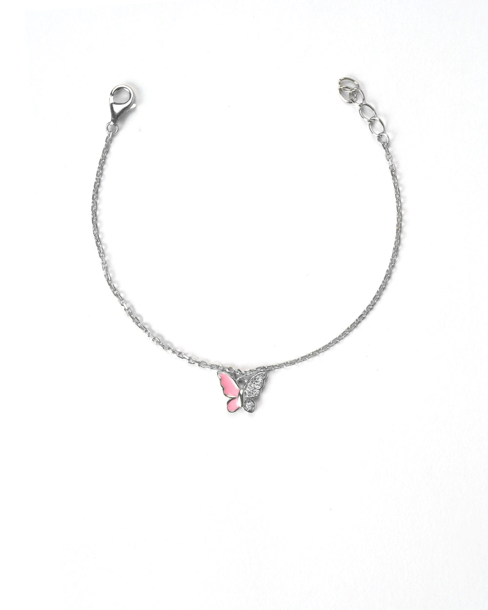 Pink Flutter Charm Bracelet