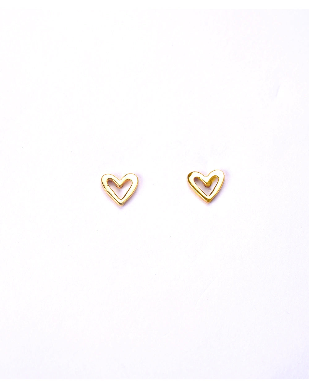 Golden Heart Charm Stud